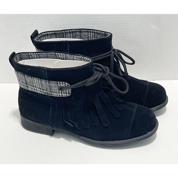 Muk Luks Lynsey Water Resistant Winter Boots Wool Glenn Plaid‎ Detail Black 11 - Picture 2 of 12